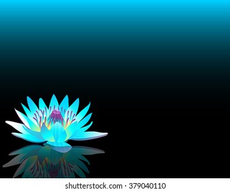 Cyan Lotus Reiki Chakra Flower