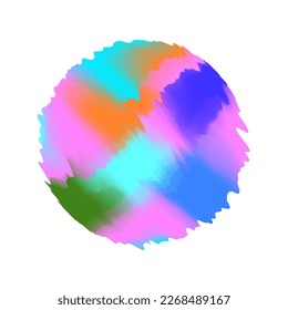 cyan magenta blue green circular multicolor brush water color paint vector illustration eps