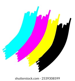 ciano, magenta, amarelo e preto