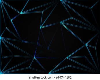 cyan neon triangle background