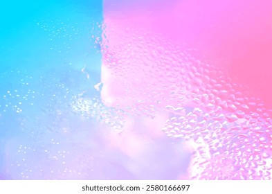 Cyan and Pink Gradient background with droplet texture. Abstract Pastel color gradient. Pastel color design. Vector