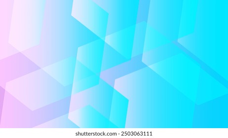 Fondo abstracto de gradiente de hexágonos cian y rosa agradable para el Fondo de pantalla o el Anuncio 