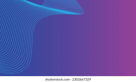 cyan purple blue  tech wavy lines gradient background vector illustration