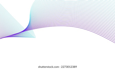 cyan purple blue wavy tech lines abstract background illustration eps 
