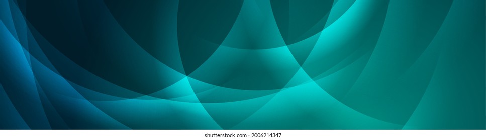 Cyan shiny technology background with abstract waves. Vector banner design