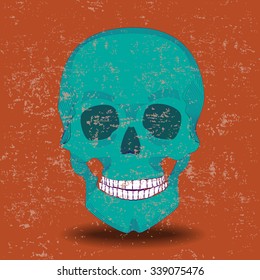 Cyan skull