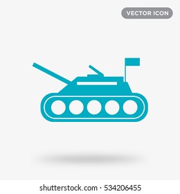 Cyan tank isolated vector icon