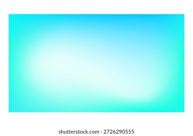 Fondo azul turquesa cian del degradado con el resplandor suave blanco y desenfoque ligero