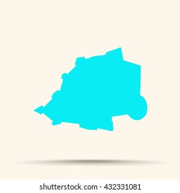 Cyan Vatican Map Illustration