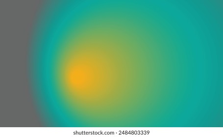 Cyan, yellow and gray color combination gradient background design.