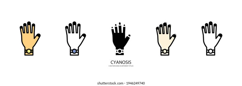 cyanosis illness vector type icon