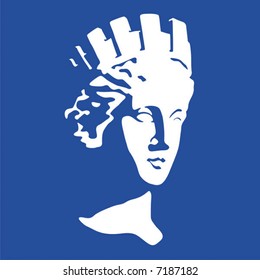 Cybele. Great Mother of the Gods. Simple vector.