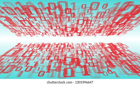 Cyber analytics deep learning cyberspace, vector digital abstract concept
