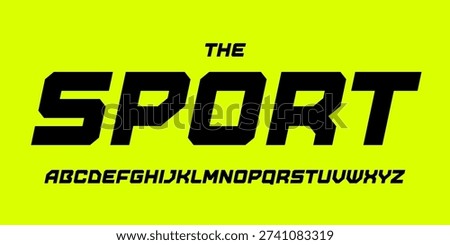 Cyber Angular Font, Modular Geometric Alphabet evokes Robotic Digital Architecture and Gaming or Sports UI. Ideal for Game Logo and Headline. Vector Typeset