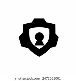 Diseño de logotipo de identidad de aplicación de seguridad cibernética