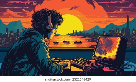 Cyber Arcade Delight:  Gaming Extravaganza