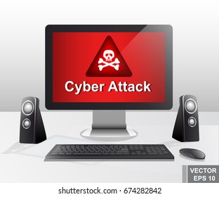 Cyber attack. Breaking. Hacker. Modern technologies. Computer virus. The Internet.
