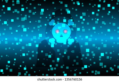 cyber attack, crime technology. abstract background. vector illustration.