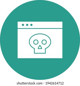 Cyber attack, hacked, virus icon vector image. Can also be used for cyber security. Suitable for use on web apps, mobile apps and print media.