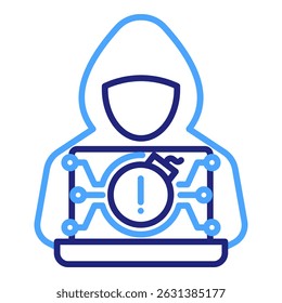 Cyber Attack Icon Element For Design