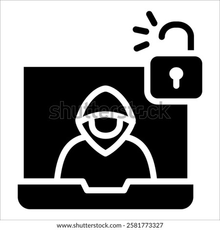 Cyber Attack Icon Element For Design