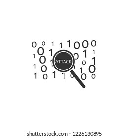 Cyber attack icon. Element of internet security icon for mobile concept and web apps. Detailed Cyber attack icon can be used for web and mobile
