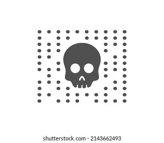 Cyber attack icon. Ransomware threat sign. Computer phishing virus symbol. Classic flat style. Quality design element. Simple cyber attack icon. Vector