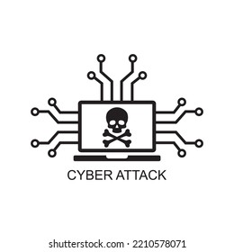 cyber attack icon , security icon