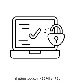 Icono de ataque cibernético con fondo blanco Vector Ilustración de stock