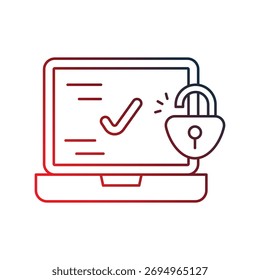 Icono de ataque cibernético con fondo blanco Vector Ilustración de stock