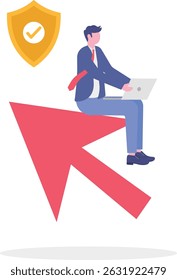 Protección contra ataques cibernéticos, protección contra hackers de Internet, sistema de seguridad informática o concepto de firewall de privacidad.

