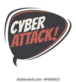 cyber attack retro speech balloon