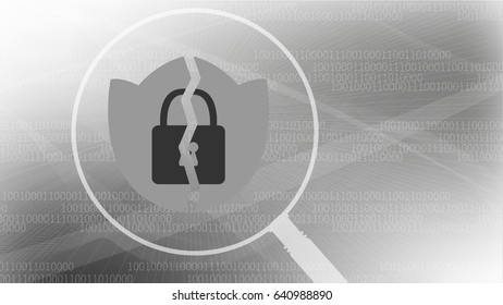 Cyber Attack vector illustration. Warning massage. -stock vector