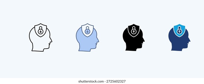 Cyber Awareness Multiple Icon Illustration Vector