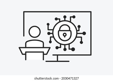 Cyber Awareness Training Icon Vector Design