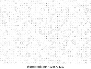Cyber background constructed with different dots. Digital futuristic backdrop. Vector illustration.