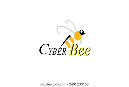 cyber bee logo. Cyber café logo. Any type of internet  Broadband company logo.
