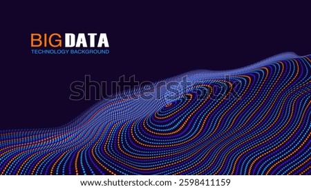 Cyber Big Data, AI, Deep Learning, and FinTech: Abstract Digital Circles of Particles and Futuristic Circular Sound Wave – Ideal for Brochures, Leaflets, and Backdrops for Innovation Tech Vector.