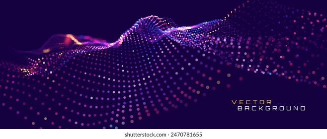 Cyber Big Data Flow Particles Bokeh. Digital Neural Network. Concept of AI Artificial Intelligence Technology Machine Deep Learning. Digital Communication. Science Technology Presentation Vector. 