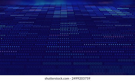 Cyber Big Data Flow Particles Tech Business or Science Background. Medical Research or Tech Innovation Online Webinar Presentation Event. Conference or Forum Vector Illustration Backdrop.