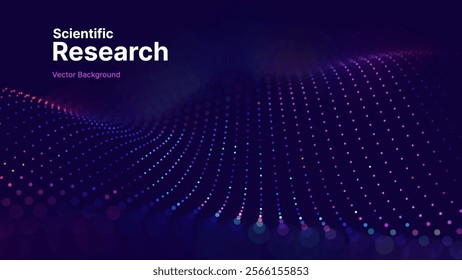 Cyber Big Data Flow Particles Bokeh. Digital Neural Network. Concept of AI Artificial Intelligence Technology Machine Deep Learning. Digital Communication. Science Technology Presentation Vector.