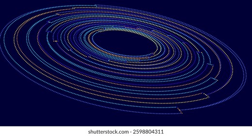 Cyber Big Data Flow Particles Tech Business or Science Background. Medical Research or Tech Innovation Online Webinar Presentation Event.