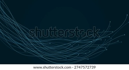 Cyber Big Data Flow Particles Bokeh. Digital Neural Network. Concept of AI Artificial Intelligence Technology Machine Deep Learning. Digital Communication. Science Technology Presentation Vector.