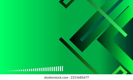 Cyber biology and technology green gradient geometric abstract background