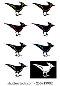 Cyber Bird, vector illustration. A modern and elegant illustrations, representing a mechanical bird robot. Usable as a symbol to represent technology, future, animals, artificial life, cyborgs, etc.