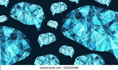 Cyber Brain Technology on Circuit Microchip Background,science and intelligence Concept design,Free Space For text in put,Vector illustration.