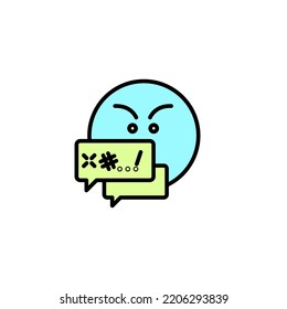 Cyber Bullying concept line icon. Simple element illustration. Cyber Bullying concept outline symbol design.