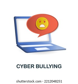 Cyber Bullying Icon 3d Illustration Harassment Stock Vector (royalty 