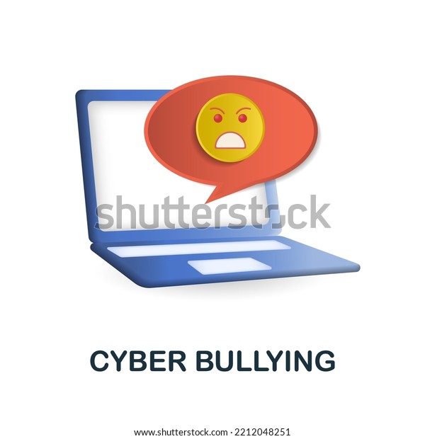 Cyber Bullying Icon 3d Illustration Harassment Stock Vector (Royalty ...