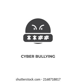 cyber bullying vector icon. filled flat sign for mobile concept and web design. Symbol, logo illustration. Vector graphics